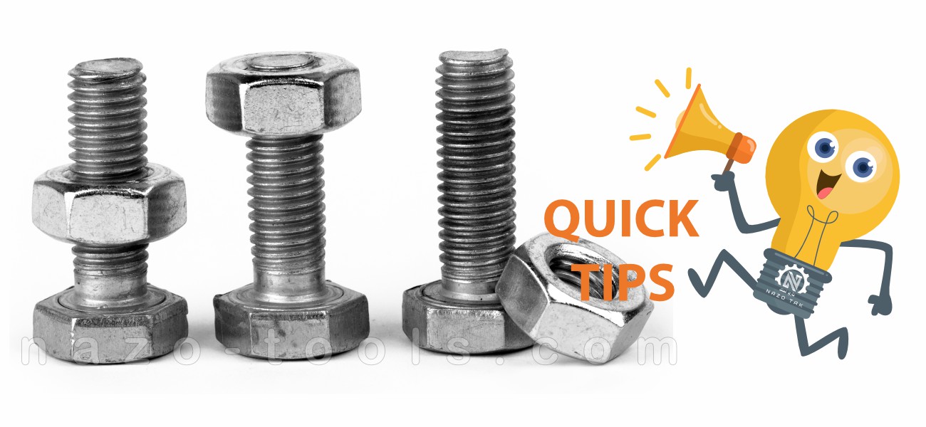 علائم و نوشته های روی پیچ و مهره